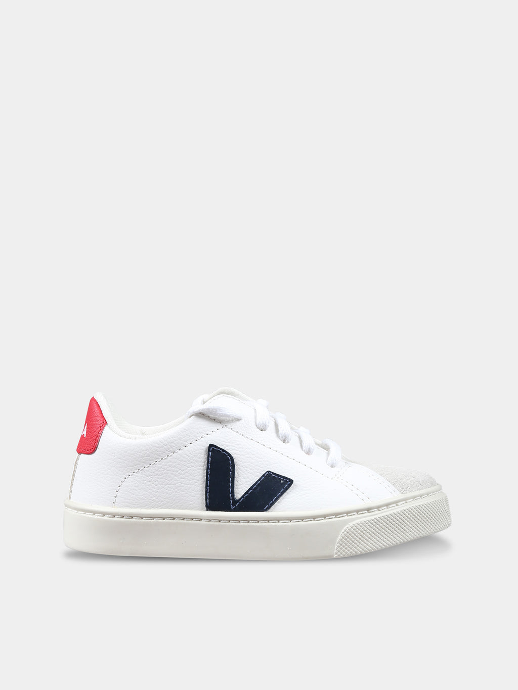 White sneakers for kids with logo